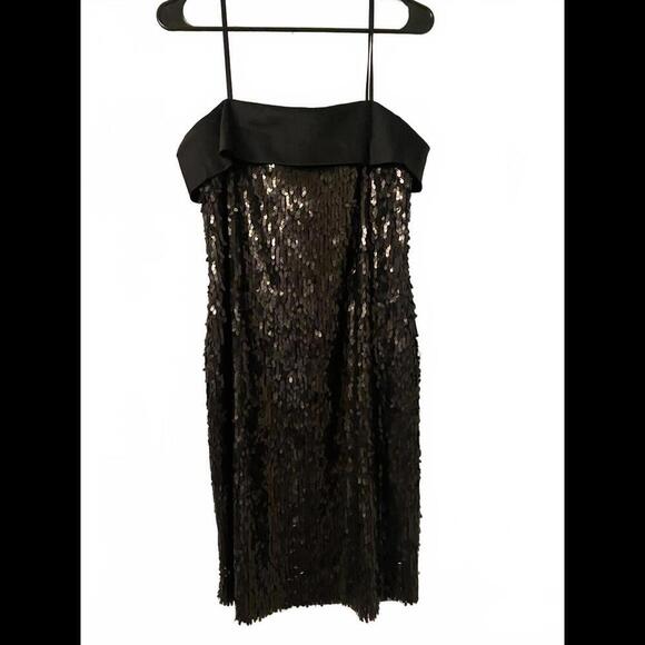 W by Worth Elegant Black Sequin Cocktail Dress NWT - Picture 4 of 11